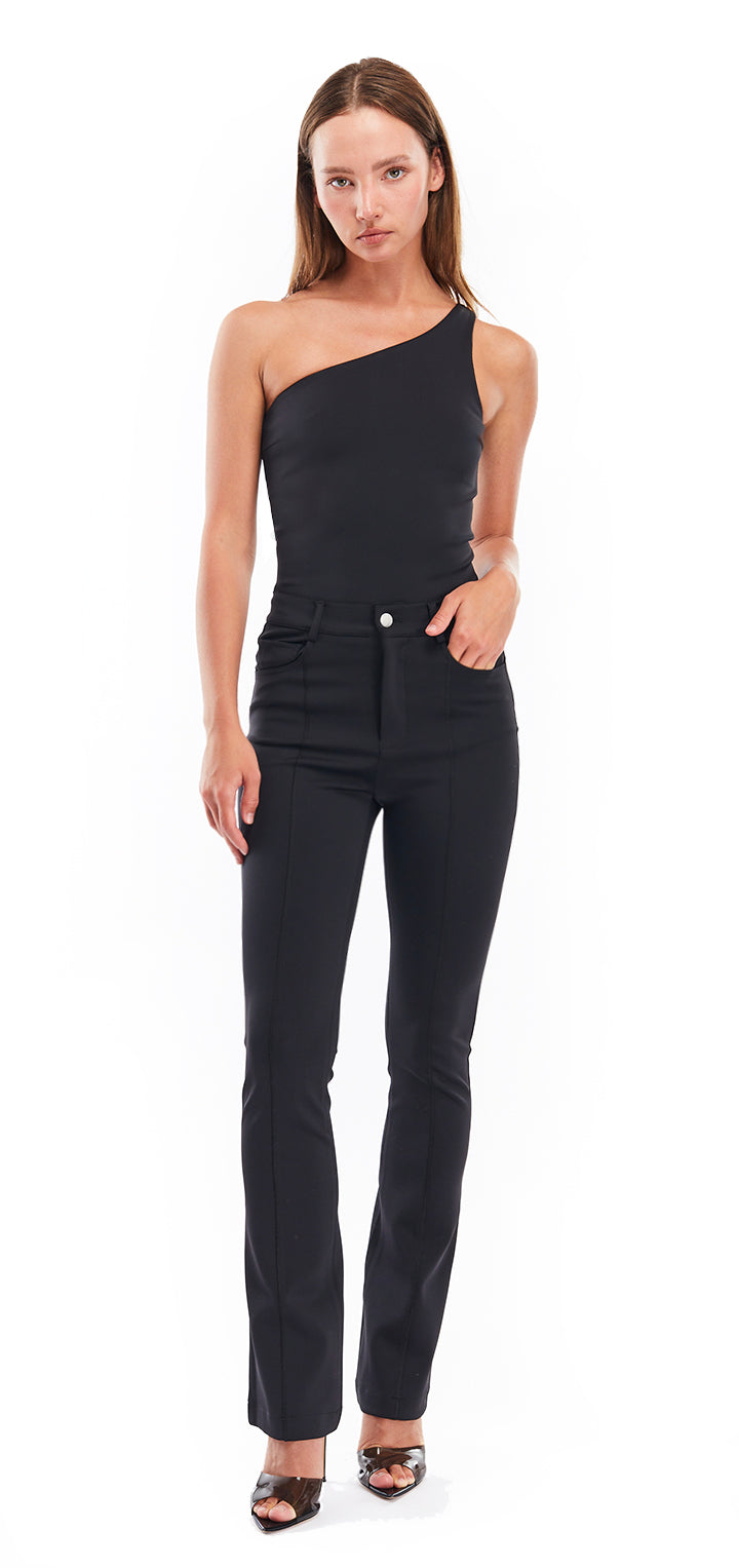 Lauren one shoulder top- Black
