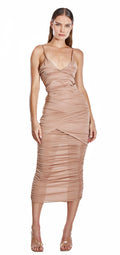 Myka Midi Dress - Beige