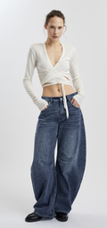 Papper wrap top - White