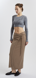 Papper crop top- Grey