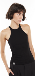 Ribbed tank top - Black