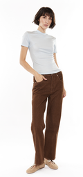 Tight seamed t shirt - Light blue
