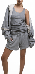 French Terry shorts - Light gray