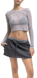 Light knit crop top - Gray