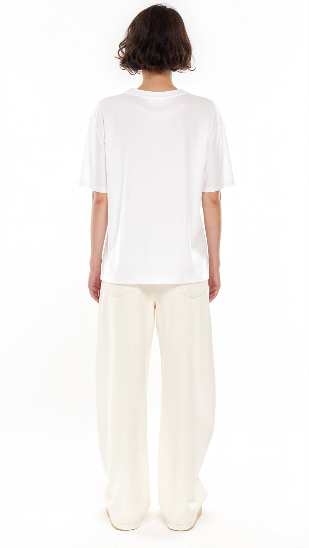 Oversize crew neck t shirt - White
