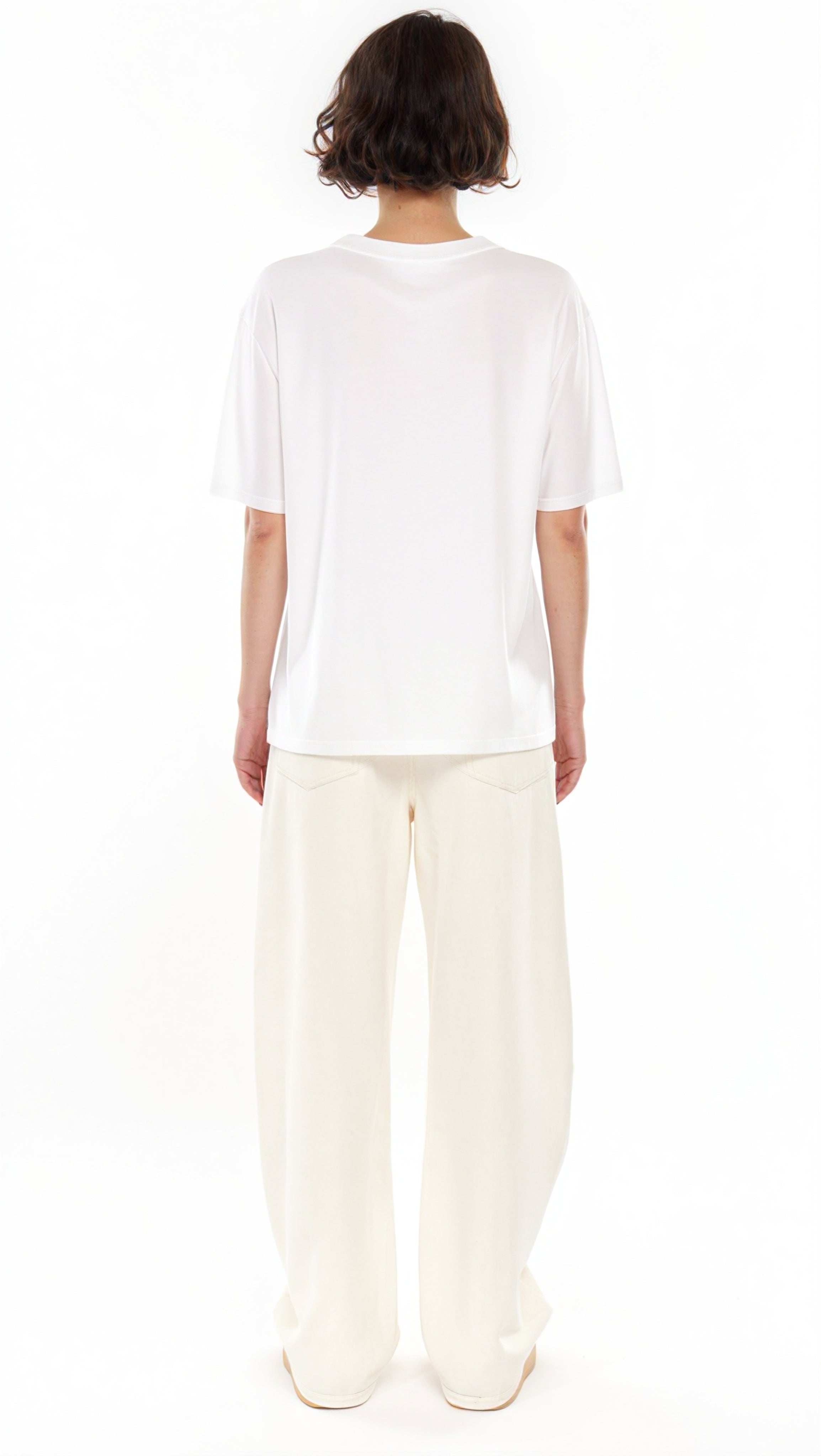 Oversize crew neck t shirt - White