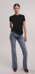 Papper ripple T shirt- Black