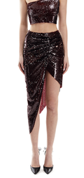 Sharon sequins skirt - Burgundy